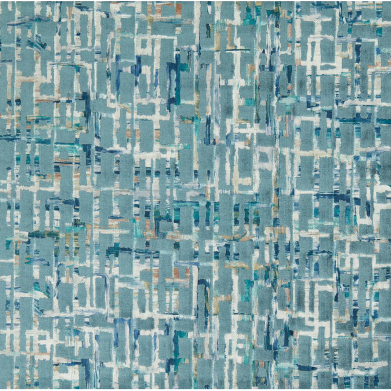1 Yard Modern Abstract Velvet Upholstery Fabric Polyester Cotton Viscose Blend